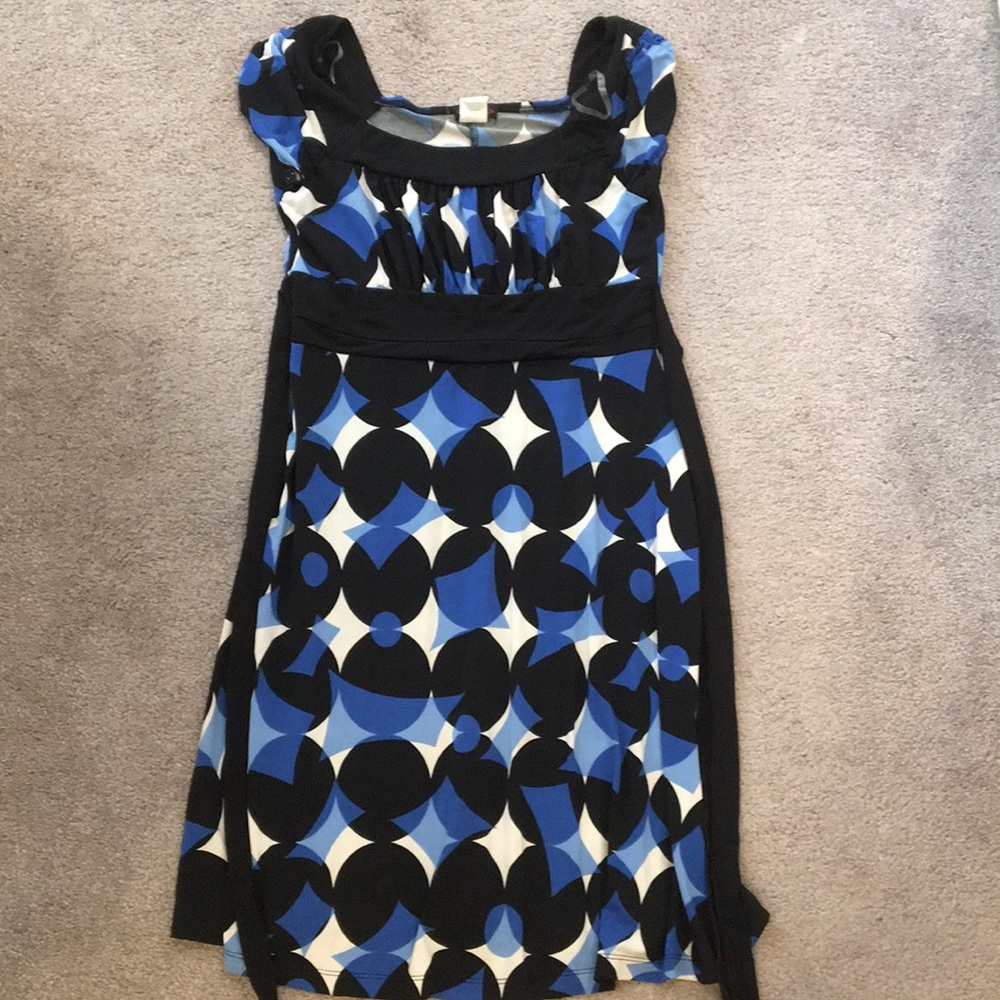 Black and blue dress